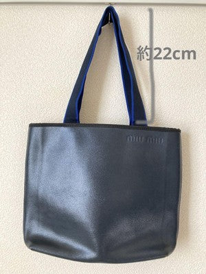 Authentic MIU MIU Leather Shoulder Hand Bag Purse Dark Navy used
