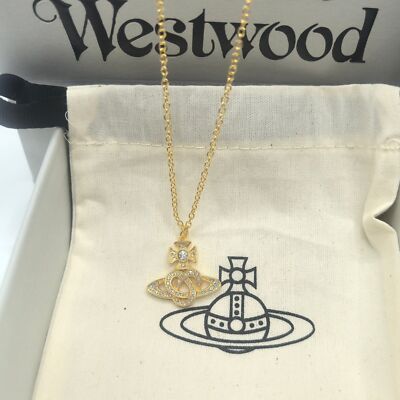 check description Vivienne Westwood Knot Heart Hollow Saturn Necklace Pendant