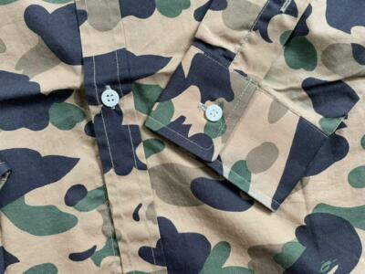 L BAPE A BATHING APE CAMO SHIRT A Long Sleeve Shirt Camouflage