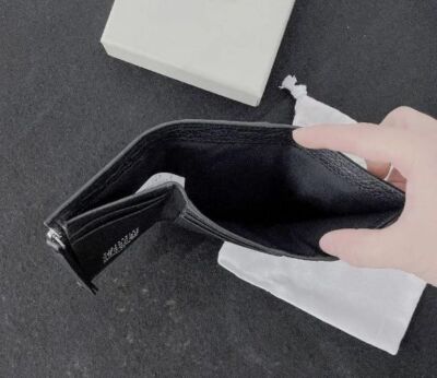 Margiela Maison Margiela Tri-fold Wallet Black Fashion Accessories Outlet