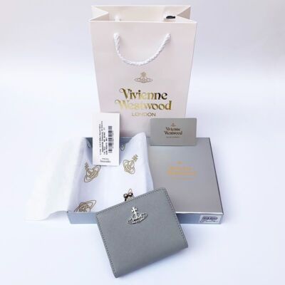 chose 2colors Vivienne Westwood Bi-fold Wallet Bi-fold Wallet 43VV631Gray Black