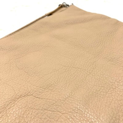 Coach Leather 2WAY Clutch Bag Second Bag Crossbody Shoulder Bag Beige