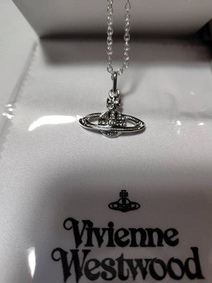 vivienne Westwood full diamond silver necklace