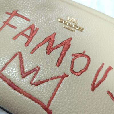 COACH Basquiat Collaboration Pouch Clutch Bag Beige COACH C5617