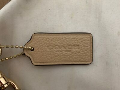 COACH 2way bag handbag tote bag Shoulder bags Zip bag Beige Leather Women s