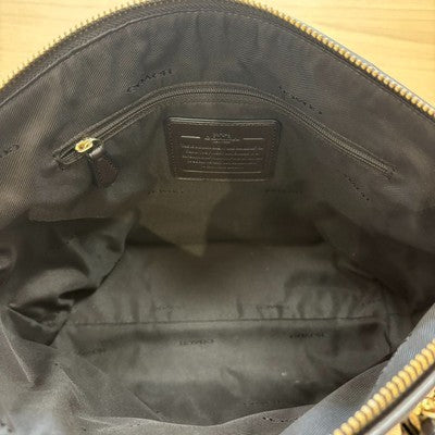 Coach Signature Satchel Handbag Mahogany Brown Zip bag Leather Women's