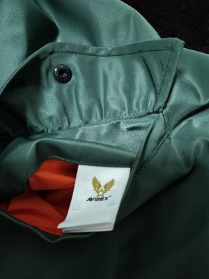 AVIREX MA-1 Flight Jacket pilot jacket Embroidered Patch Reversible XL Green