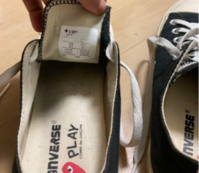 Comme des Garçons Play Black Sneakers US 9 26cm Heart Logo