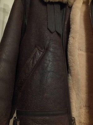 AVIREX TYPE B-3 17755 Genuine Leather Flight Jacket Dark Brown Size M/38