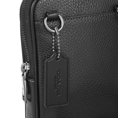 COACH Mini Shoulder Bag Aiden Crossbody Black OUTLET PEBBLED LEATHER