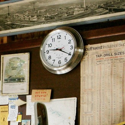 Dulton Bristol S-30 Wall Clock White K725-925WD Sweep movement battery operated