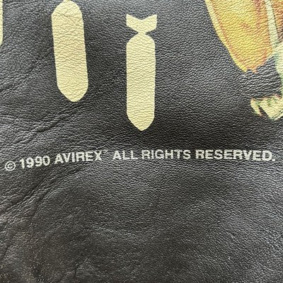 AVIREX TYPE A-2 Bomber Girl Leather Jacket flight jacket Size S Black 1990'