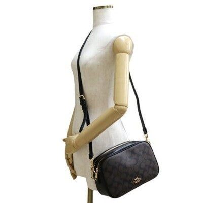 Coach Shoulder Signature Clutch Bag Women's Bag 2WAY F68168 Brown/Black Outlet
