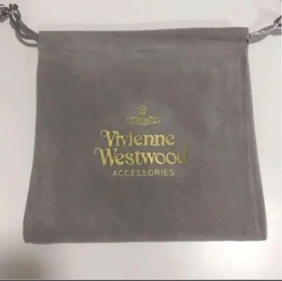 Vivienne Westwood Small Orb Necklace Amethyst Floral Pattern with Drawstring Bag