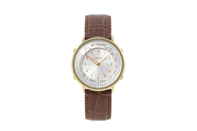 SEIKO Metronome Watch Classic band type SMW003AP quartz Water resistant Camel
