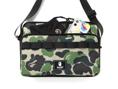 BAPE A Bathing Ape Camo Shoulder Bag with Carabiner 2021 AW Magazine Free acs