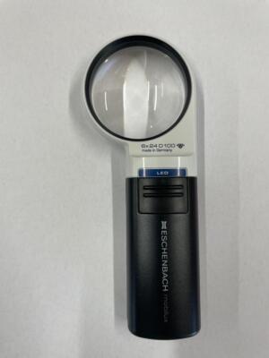 NEW ESCHENBACH handheld Loupe mobilux LED magnification x6 light 1511-6