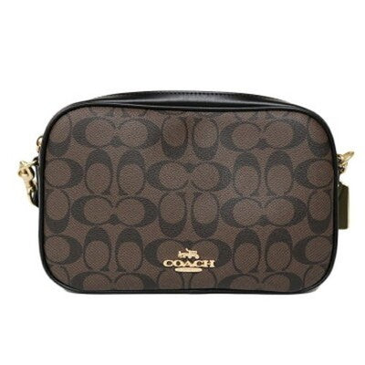 Coach Shoulder Signature Clutch Bag Women's Bag 2WAY F68168 Brown/Black Outlet