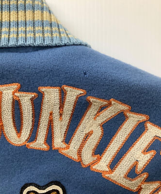 【34】 WHITESVILLE 30oz Wool Melton Award Jacket Leather WV10492/493 Blue x White