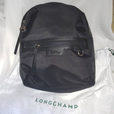 Longchamp Le Pliage Neo S size Backpack Rucksack Zipper bag Black Leather