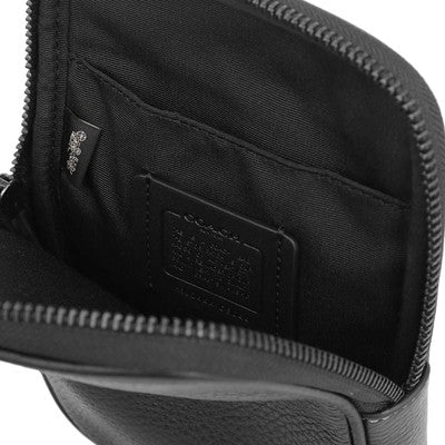 COACH Mini Shoulder Bag Aiden Crossbody Black OUTLET PEBBLED LEATHER