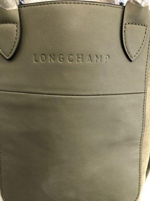 Longchamp Cabas XS size Tote Bag Handbag Shopping Bag Khaki Mix Leather