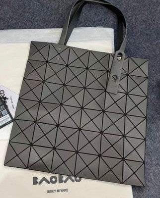 Issey Miyake BAO BAO Prism Shoulder Tote Bag PVC Glossy From Japan Matte graysp