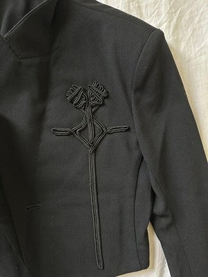 Yohji Yamamoto archive Y's embroidery Spencer jacket sizeS Black designers