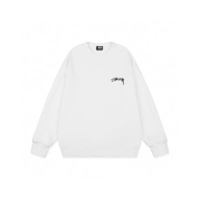 see description size S-XL STUSSY Modernism Logo Print Round Neck Sweater