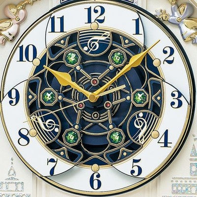 Seiko RE579B Analog Wall Clock Brown 39 Melody In Motion Song Automation japan