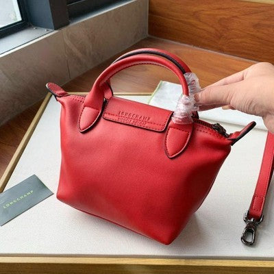 Longchamp Le Pliage XS size Tote Bag Hand bag Shoulder bag Red Leather