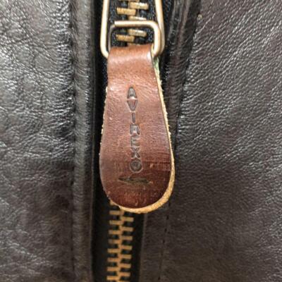 In good condition Vintage Avirex Leather Jacket Genuine Leather Type G2 XS Black