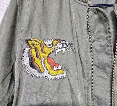 Avirex MA-1 Sukajan flight jacket embroidered Philippines map Tailor M Green