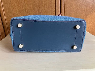 COACH Willow Tote 24 ShoulderBag CR708 Denim INDIGO Blue Women's Bag Outlet New
