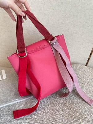 Longchamp Le Pliage S size Tote Bag Hand bag Nylon bag  Red Leather