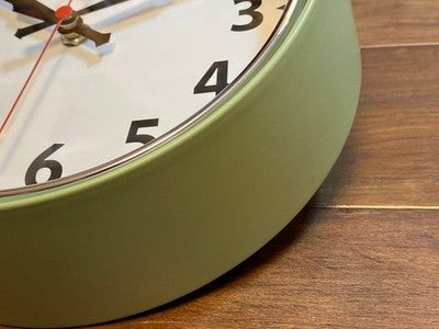 Dulton Retro Wall Clock Sage Green S426-207SGN Battery Operated Sweep Function