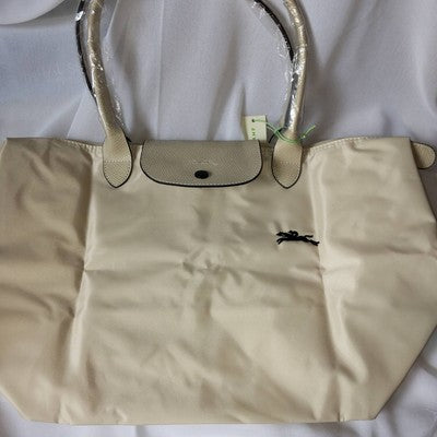 Longchamp L size Tote Bag Handbag Outlet Cream NEW