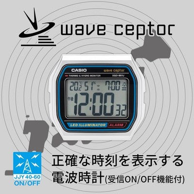 NEW CASIO WAVE CEPTOR A158WA electric wave alarm clock DQD-851J-8JF Japan