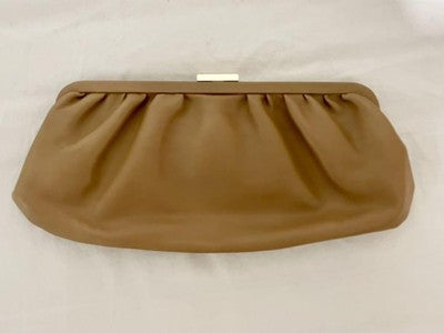 Longchamp Purse Clutch Bag Pouch Second bag Handbag Party Bags Brown Leather