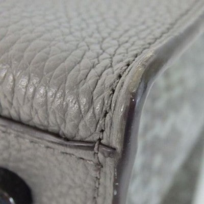 Coach Python Pattern 2way Shoulder Bag Handbag Zip bag Grey Lrather Women's