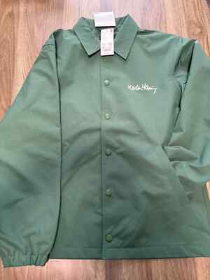 see description Uniqlo Keith Haring SUBWAY DRAWINGS Coach Jacket Green Size XS