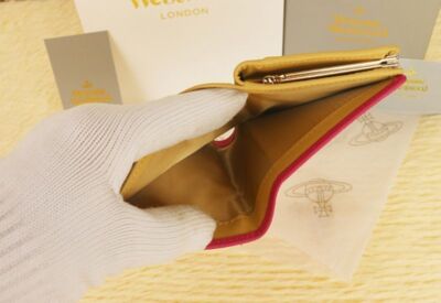 chose 3color Vivienne Westwood Bi-fold Wallet 88VV706 Black Rose Pink