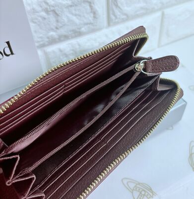 Vivienne Westwood Long Wallet Unisex Brown, Gold Hardware