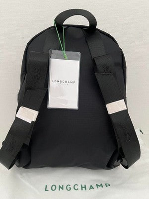 Longchamp Le Pliage Neo S size Backpack Rucksack Zipper bag Black Leather