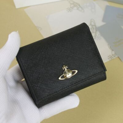 see description Multicolor Vivienne Westwood tri-fold wallet Card Pocket Leather