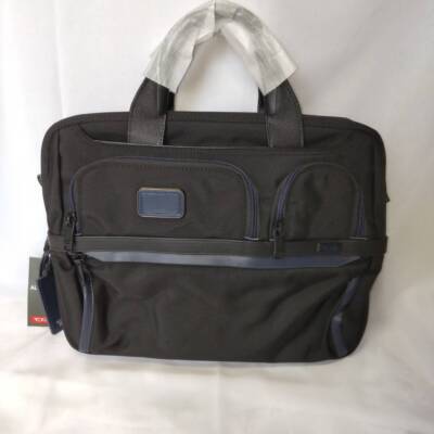 TUMI ALPHA3 Organizer Laptop Brief 2603141 Commuting PC Bag Navy Blackpp