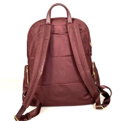 [Good Condition] Tumi Backpack Nylon Carry Charm Included Wine Red