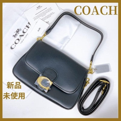 Coach C4823 Leather Soft Tabby Shoulder Bag Crossbody Black NEW Outlet Handbag