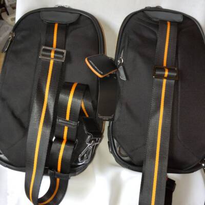 2color TUMI McLaren Torque Sling Body Bag 373005 Black Orange