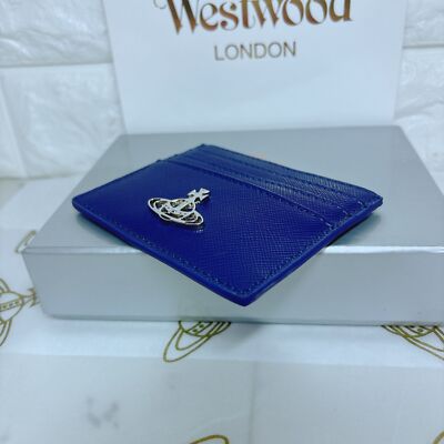 Vivienne Westwood Card Case 933VW168 Wallet Embossed Card Holder Blue